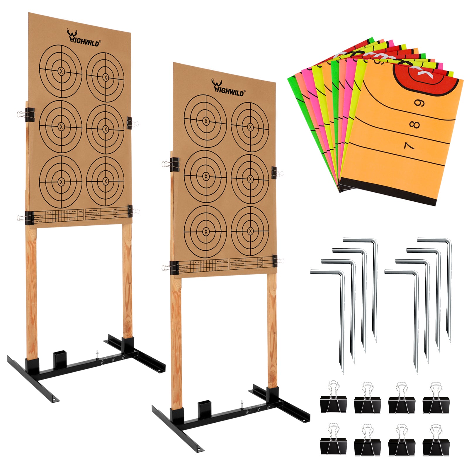 H Shape Adjustable Paper Target Stand Base - 2 PACK