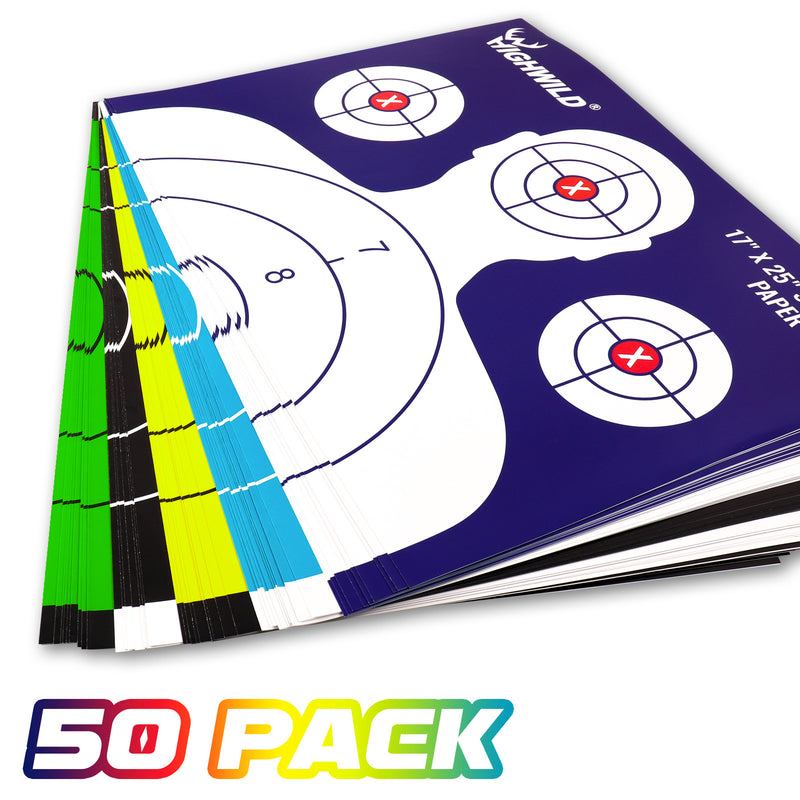 Load image into Gallery viewer, Shooting Range Silhouette Paper Target - 17X25 Inches (Multi Color)
