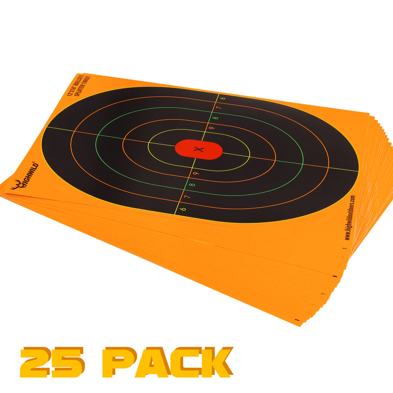 Load image into Gallery viewer, Sight in Splatter Shooting Range Targets - Splash Effect of Multiple Colors - 12 x 18 Inch
