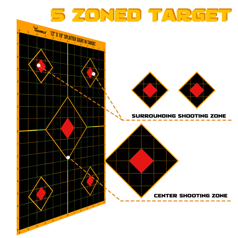 Load image into Gallery viewer, Sight in Splatter Shooting Range Targets - Splash Effect of Multiple Colors - 12 x 18 Inch
