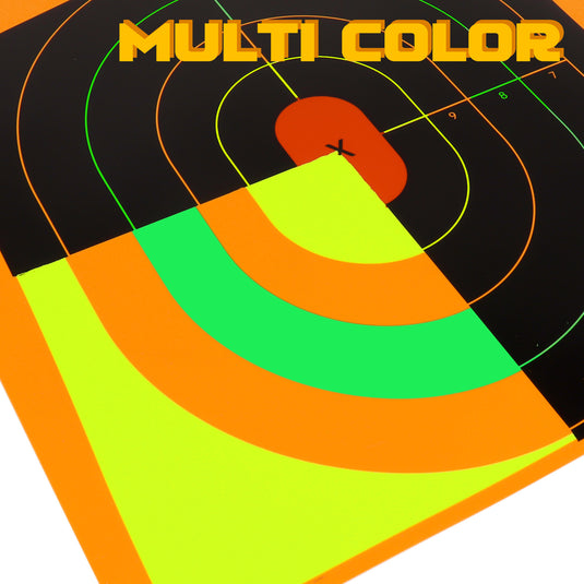 Silhouette Splatter Paper Targets - Splash Effect ofMultiple Colors - 12x18 Inch