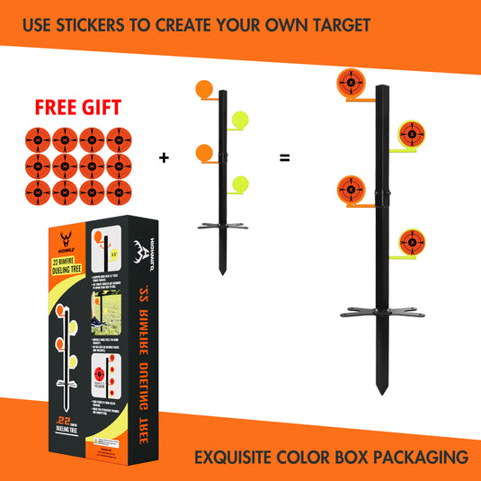 Highwild Dueling Tree for .22 Rimfire with Detachable Three-Section Design - Ground-Insertable