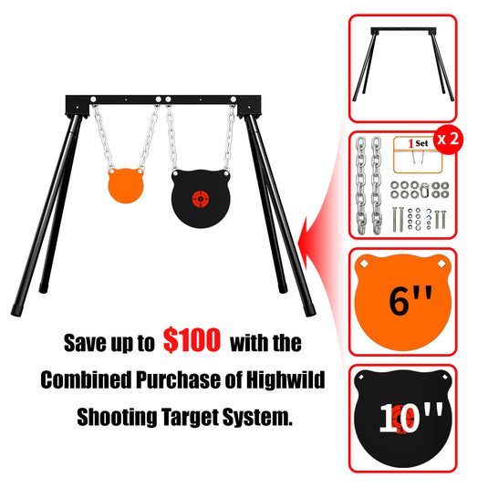 B001 Stand + Mounting Kit + 6" Gong, 10" Bullseye Gong