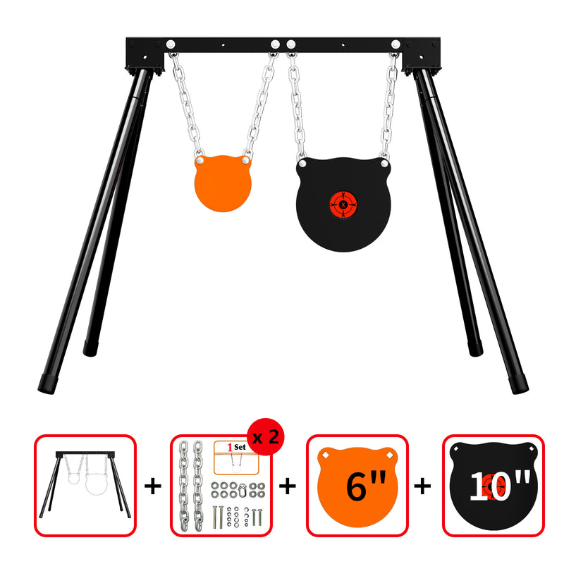 Load image into Gallery viewer, B001 Stand + Mounting Kit + 6&quot; Gong, 10&quot; Bullseye Gong
