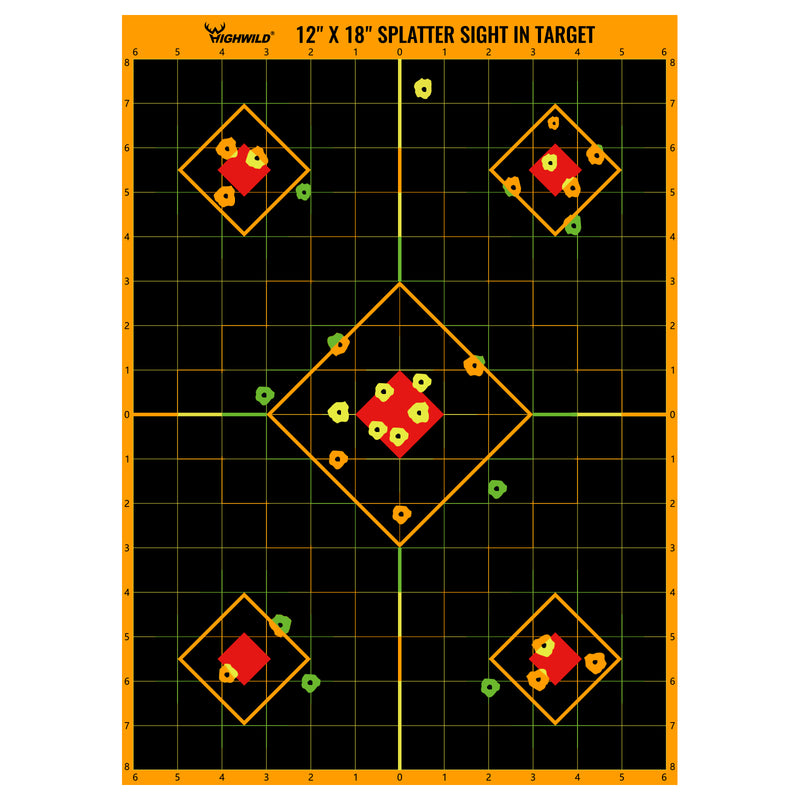 Load image into Gallery viewer, Sight in Splatter Shooting Range Targets - Splash Effect of Multiple Colors - 12 x 18 Inch
