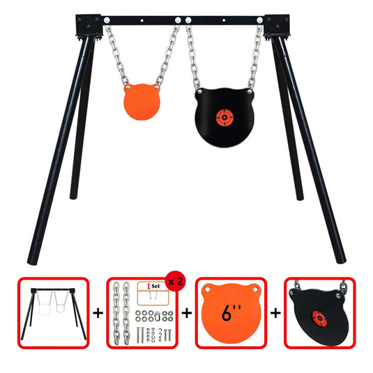 B001 Stand + Mounting Kit + 6 Gong, 10 Bullseye Gong – Highwild